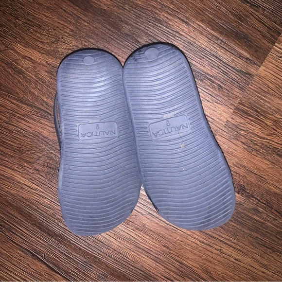 NAUTICA stunsail blue/white/red toddler ankle strap sandals size 9c EUC - Picture 4 of 4